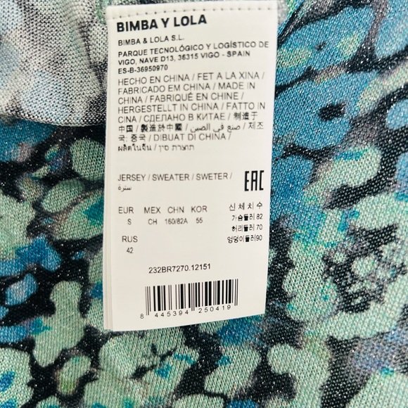 Bimba y Lola Sparkle V-neck Sweater - Picture 7 of 7